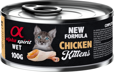 Wet Food for Kittens Chicken, 6 x 100 g cans